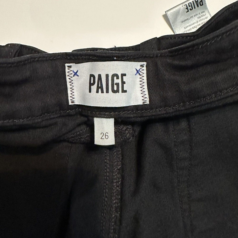 Paige Jeans Womens 26 Black Verdugo Ultra Skinny Dark Wash Stretch Casual Ladies - Picture 5 of 11